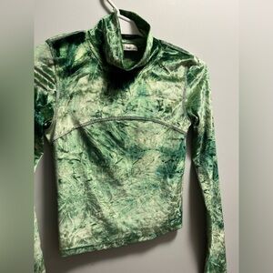 Wilfred Green Velvet Long Sleeve Top